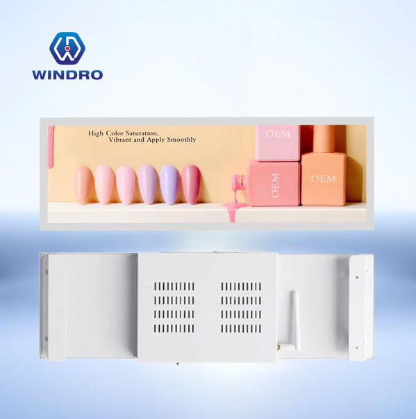 19.5 inch, white color stretched bar screen ，shelf edge display, digital signage-- Windro