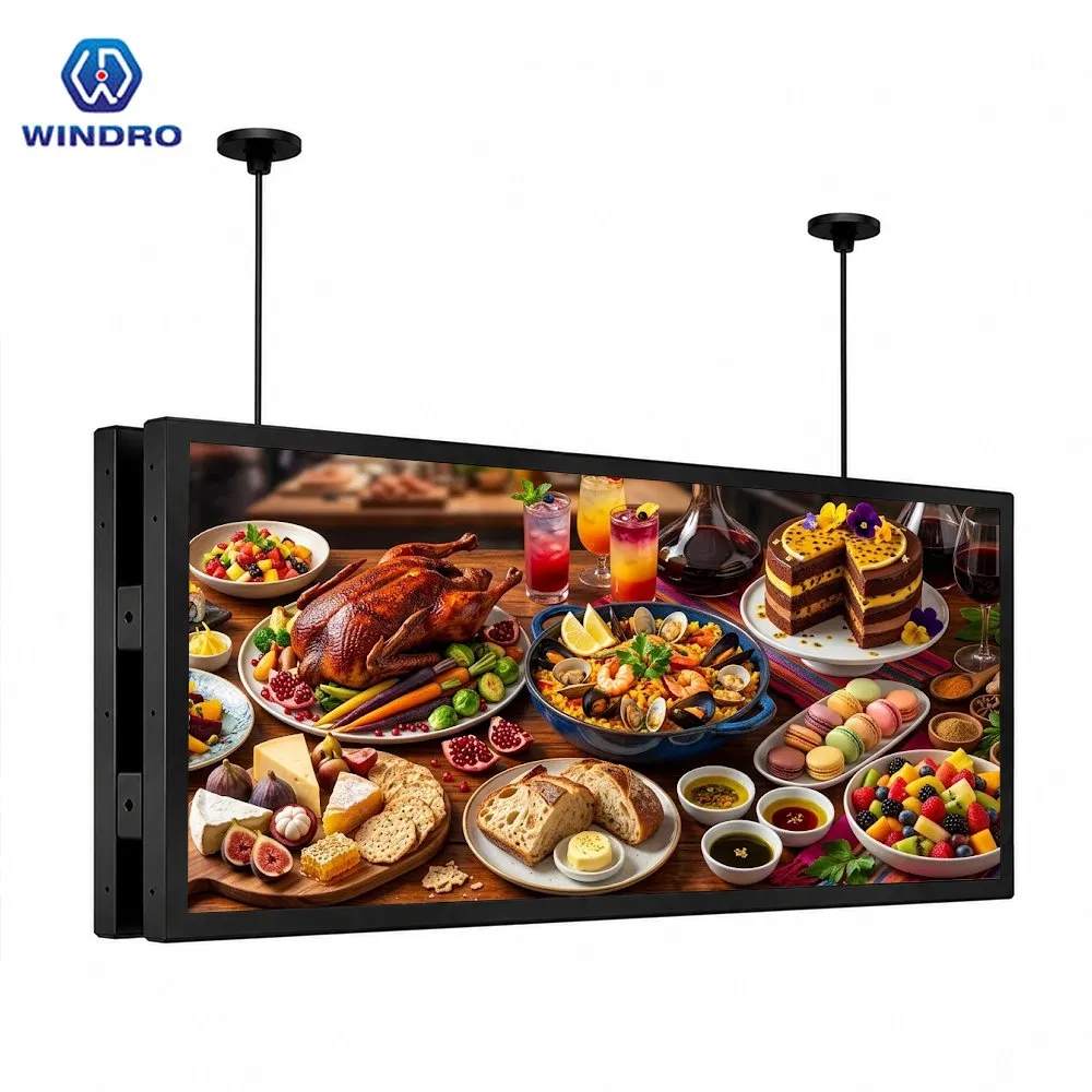 43.8 inch stretched bar display ，shelf edge screen, digital signage, Raspberry Pi 5 -- Windro