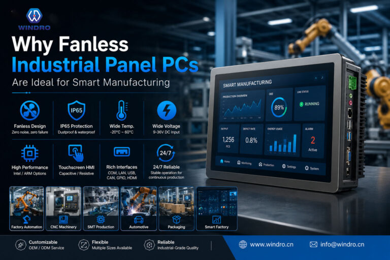 Why Fanless Industrial Panel PCs Are Ideal for Smart Manufacturing