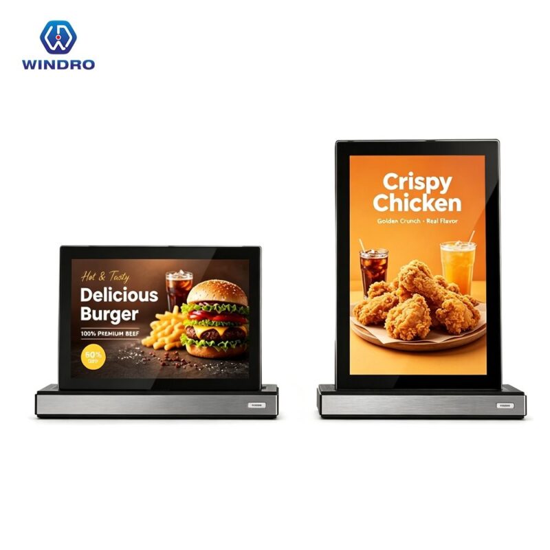 10.1 inch T-Type dual-screen touch digital signage advertising player with a double-sided display